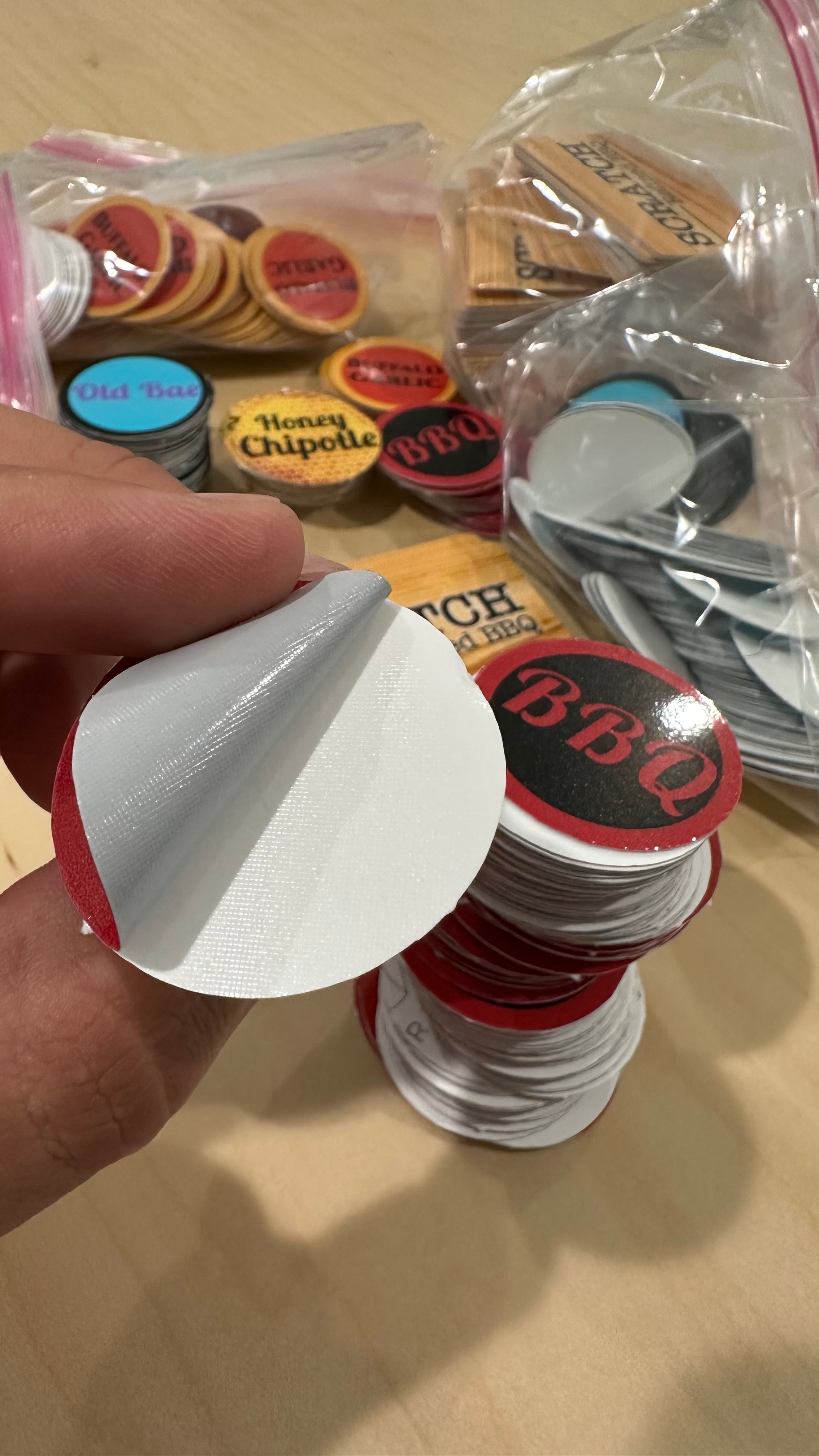 contour cut sticker with lamination